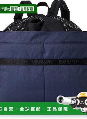 【日本直邮】Outdoor 双肩包/环保袋 深蓝/黑色 22469006