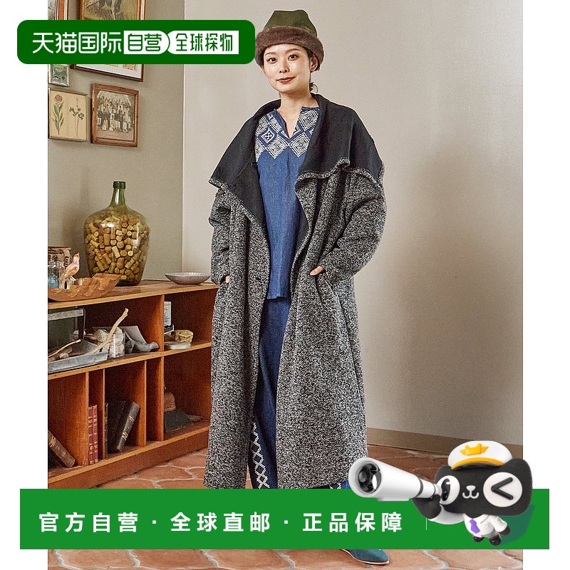日本直邮CAYHANE 女士宽松针织长款外套 COT4305