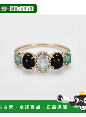 日本直邮日潮 agete 阿卡朵K10 多彩宝石戒指
