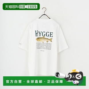 1h可退 日本直邮NORDISK 男装 别注 HYGGE 鱼纹后幅印花T恤 宽松