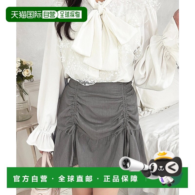 日本直邮apres jour 女士抽绳拼接蕾丝伞裙裤 241783半身裙包臀裙