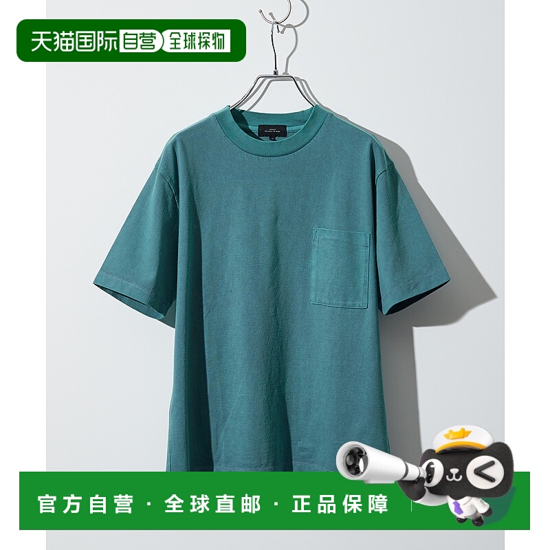 1h可退 日本直邮ABAHOUSE 男女同款 舒适棉质口袋圆领T恤 显质感