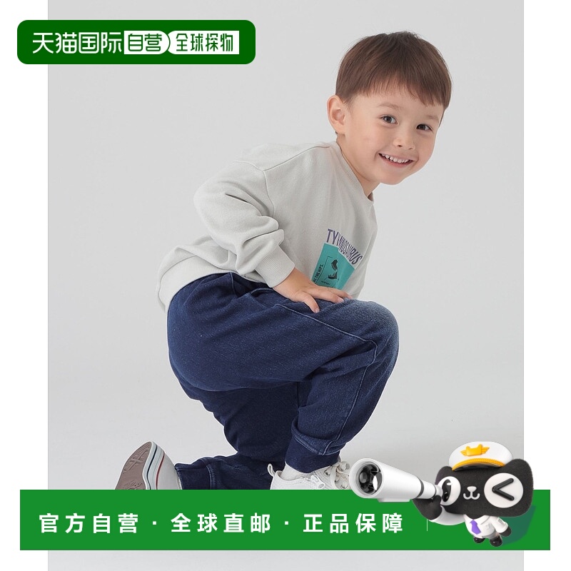 1h可退 日本直邮GLOBAL WORK儿童加绒伸缩棉弹力裤 半拉链设计 59