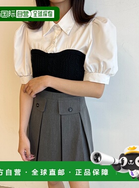 1h可退 日本直邮PHILLY 女士拼接设计泡袖背心式上衣 PWC25SS131