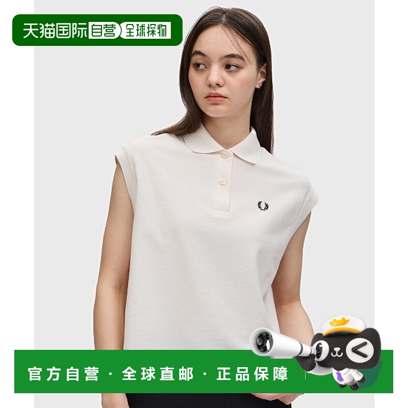 1h可退 日本直邮FRED PERRY 女士无袖鹿仔纹POLO衫 G9185新款女装