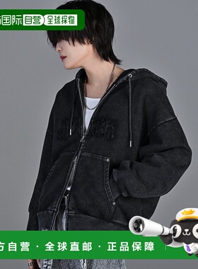 1h可退 日本直邮ADRER 男女同款厚重字母刺绣双拉链连帽卫衣 ADRp