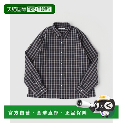 1h可退 日本直邮JOURNAL STANDARD 男士 纯棉渐变格纹宽松长袖衬