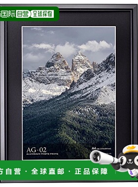 【日本直邮】Hakuba白马 相框  铝框带支架黑色FAG2-BKA4