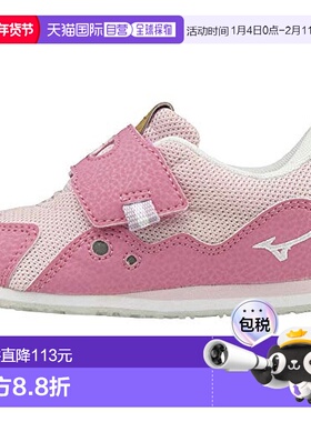 【日本直邮】Mizuno美津浓 儿童运动鞋Tiny Runner 6中性 粉x白 1