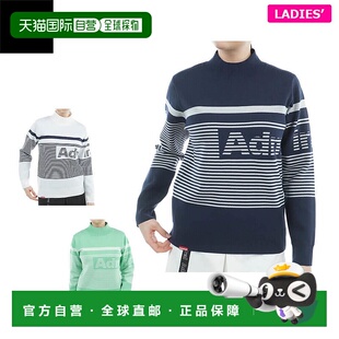 日本直邮Admiral 女士镶边长袖瓶颈领毛衣 ADLA564 高尔夫服装 [2
