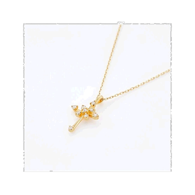 日本直邮日潮4度C 4℃ K18黄金项链品番:142331123003生日十字架