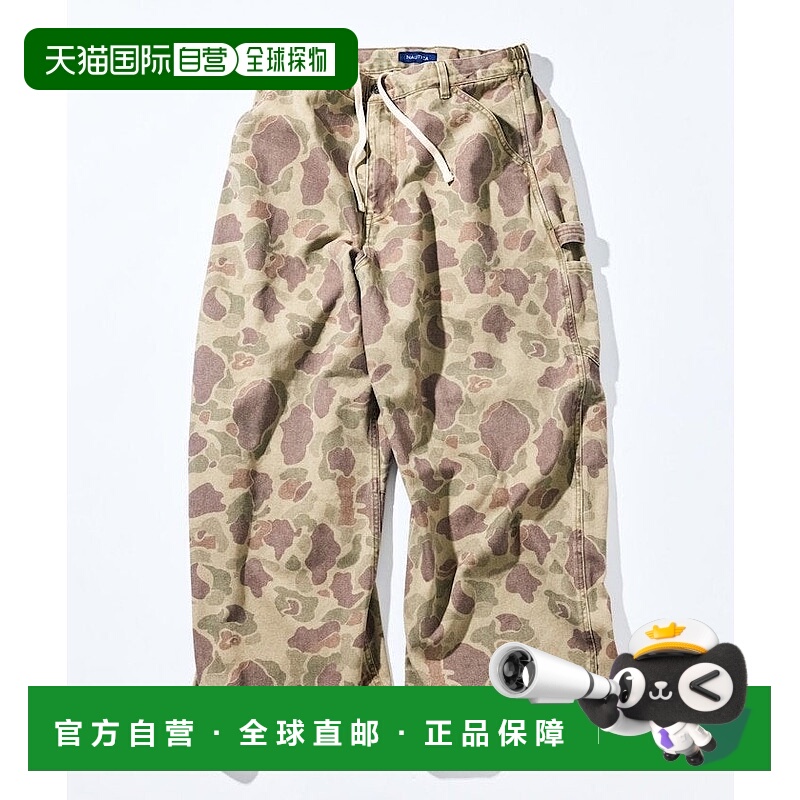 日本直邮NAUTICA 级宽版曲线轮廓迷彩印花工装裤 25AW 裤子