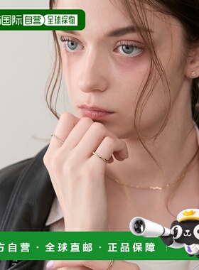 1h可退 日本直邮NOJESS 女士 Soft Gold系列 软金镀层 钻石叶脉造