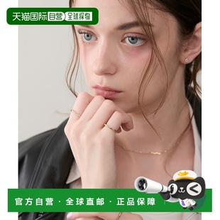 1h可退 日本直邮NOJESS 女士 Soft Gold系列 软金镀层 钻石叶脉造