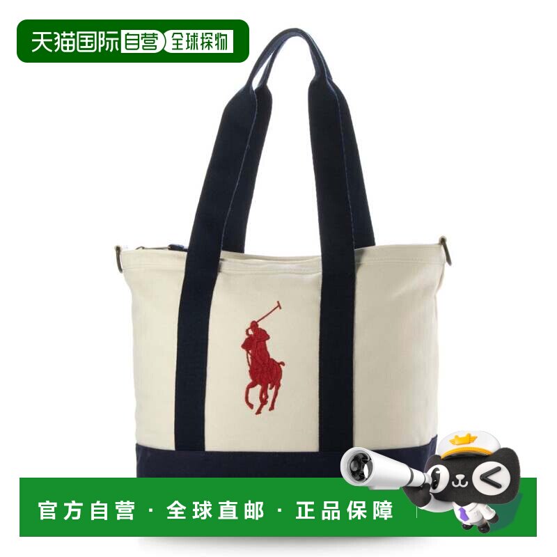 日本直邮RALPH LAUREN 托特包 深蓝色手提包单肩包包钱包