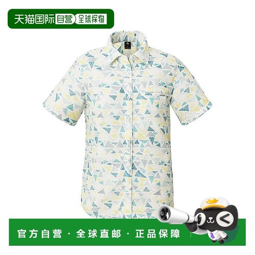 日潮跑腿Montbell蒙贝欧女款短袖衬衫Wickron浅色印花#4 M1114497