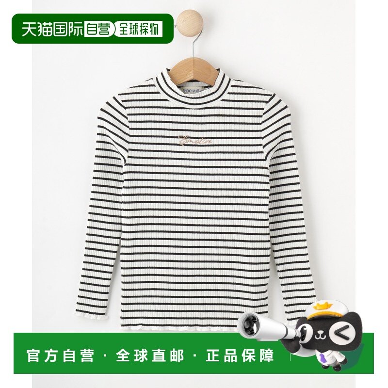 1h可退 日本直邮SHOO・LA・RUE 女童刺绣logo长袖T恤 1221233320250,童装/婴儿装/亲子装,T恤,淘宝优惠券,粉丝福利购,淘宝优惠卷