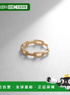 日潮跑腿COCOSHNIK K10钻石链条图案戒指配饰 405-66301