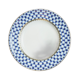 日本直邮Imperial Porcelain（帝国瓷器）钴蓝网纹 盘子 18cm