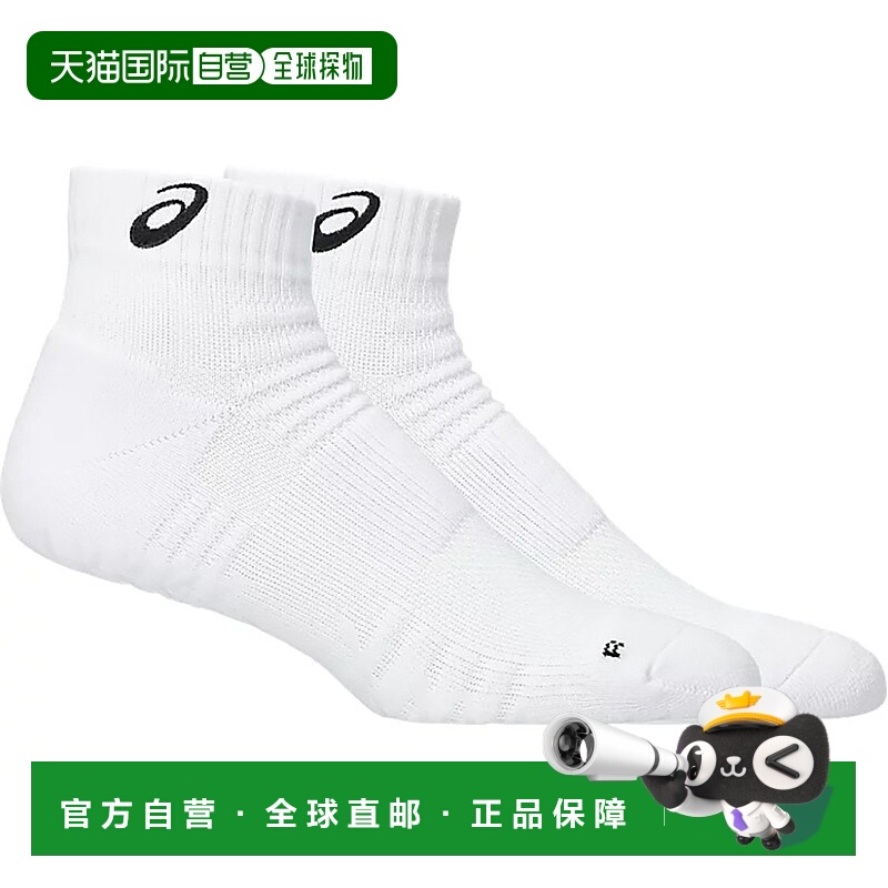 日潮跑腿ASICS亚瑟士 (男款、女款） 排球袜短袜 白色 x 黑色23-2