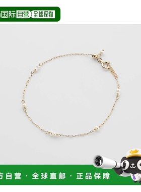 日本直邮日潮 agete 阿卡朵K10珍珠手链白色 均码叠戴简约