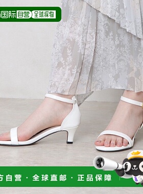 日本直邮Menue 5厘米跟带脚踝绑带凉鞋 ME8623BW00564单鞋