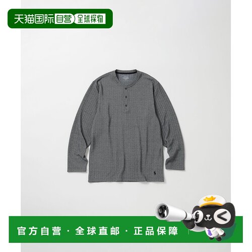 日本直邮Ralph Lauren 人字纹亨利领长袖T恤 RM8C003