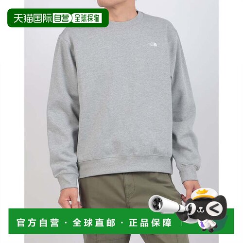 日本直邮THE NORTH FACE 8DP7/M ESS 宽松圆领卫衣 灰色长袖内搭