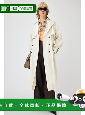 日本直邮MOUSSY LOOSE DRAPE 战壕风衣 [MO1164EW24418] 米白色