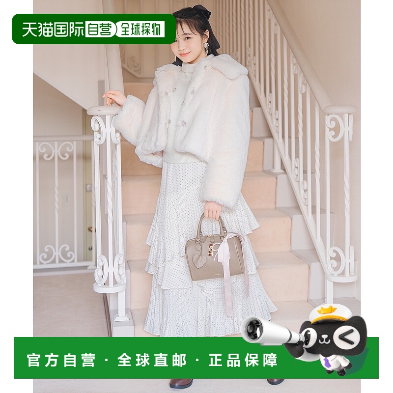 1h可退 日本直邮WILLSELECTION 女装 不对称褶皱雪纺叠层长裙 后