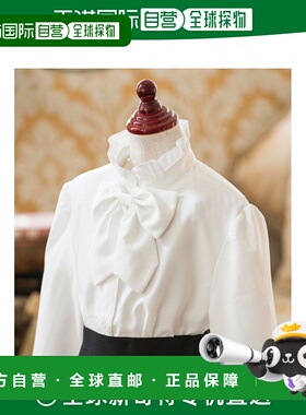 1h可退 日本直邮Catherine Cottage儿童带蝴蝶结的正式长袖白色衬
