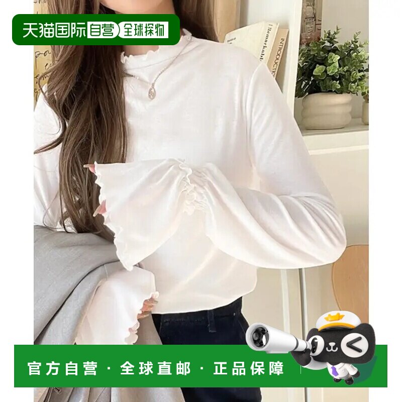 日本直邮展现成熟优雅华丽的风格。糖果袖透明设计上衣秋装夏装图片