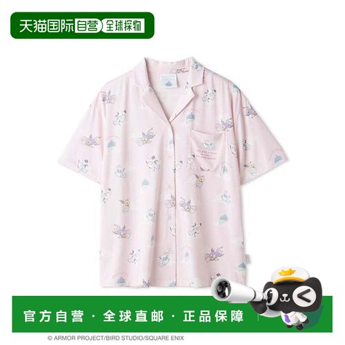 日本直邮gelato pique 勇者斗恶龙 女士 全花纹短袖衬衫 PNK