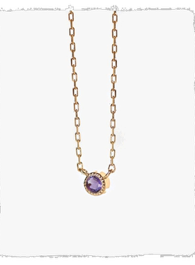 日本直邮cui-cui 女士K18黄金生日石吊坠项链 可选1月至12月生日