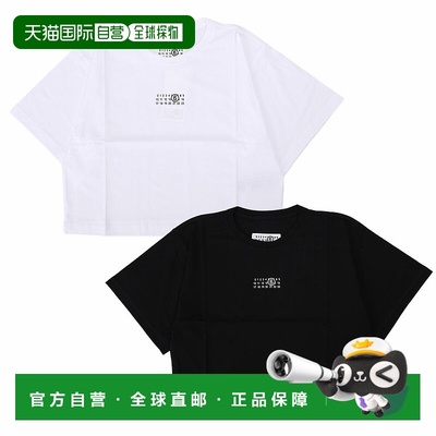 日本直邮MM6 Kids Maison Margiela 女士短袖 T恤带编号徽标棉质/