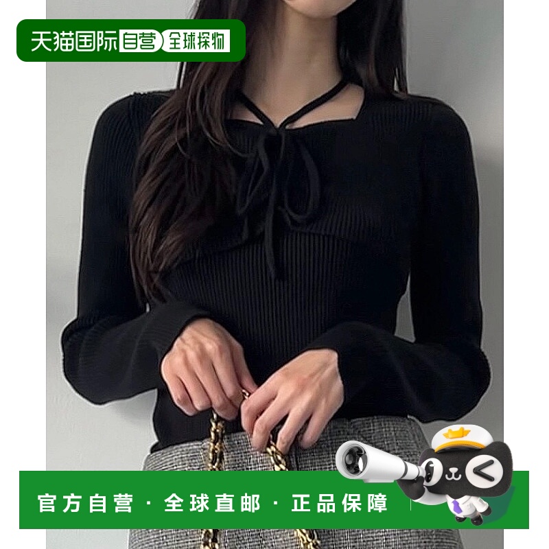 日本直邮JUNOAH Biscotti 蝴蝶结发箍针织发箍