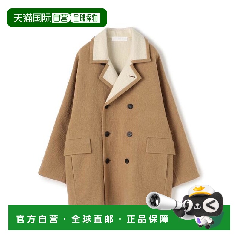 1h可退 日本直邮TOMORROWLAND 羊毛感双面呢蝙蝠袖大衣