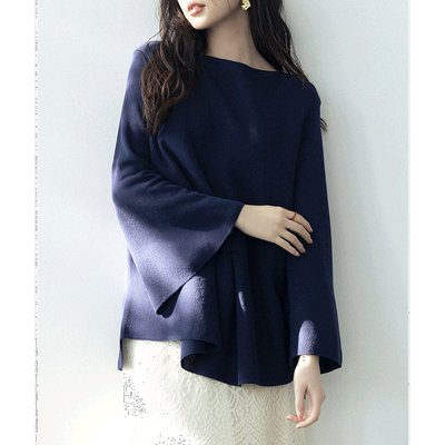 1h可退 日本直邮SAISON DE PAPILLON 女士大版型波浪袖夏季针织衫