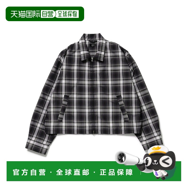 1h可退 日本直邮BEAMS 男士格纹短款宽松外套 11182506803