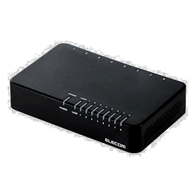 【日本直邮】宜丽客ELECOM交换式集线器10/100Mbps/8端口/AC电源