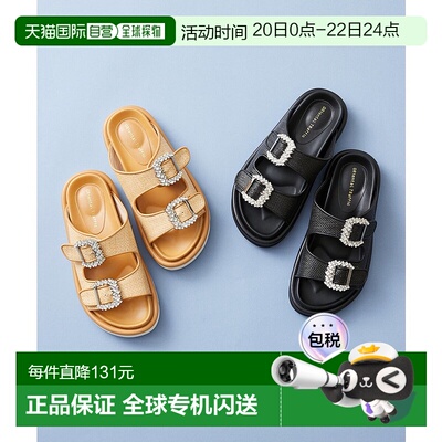 日本直邮Oriental Traffic 可视化扣带舒适凉鞋 [31225OR526BW002