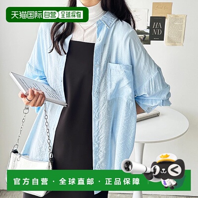 日本直邮GeeRA 可当披肩穿的带领条纹宽松衬衫 [R04609EW14097]