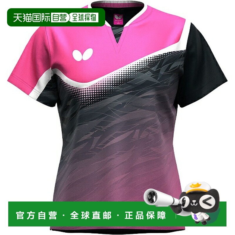 日本直邮蝴蝶劳瑞女款乒乓球比赛衬衫47169-016女款短袖新款