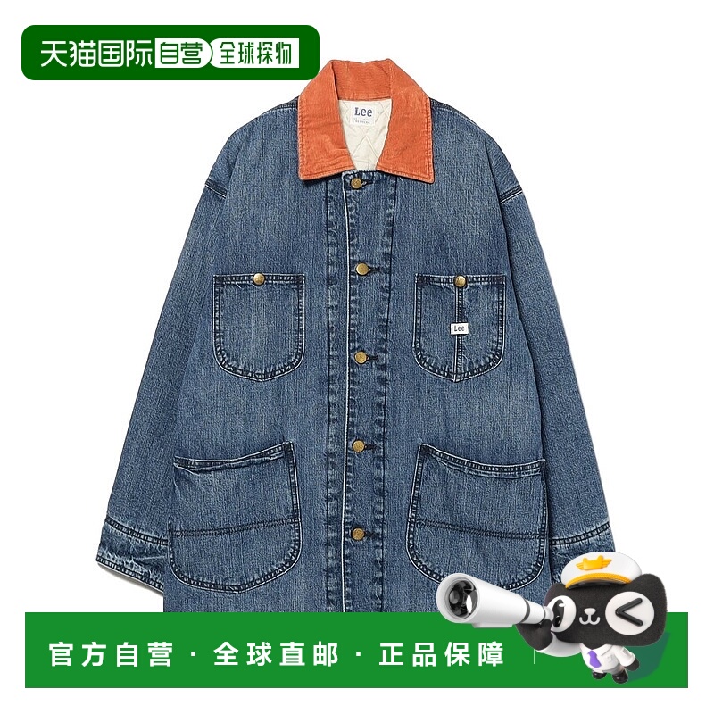 1h可退 日本直邮Lee 女士宽松连帽夹克 原创2/1 JELT丹宁 口袋设