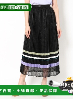 日本直邮MERCURYDUO 边框切换蕾丝百褶裙 [ME2340EW16568]