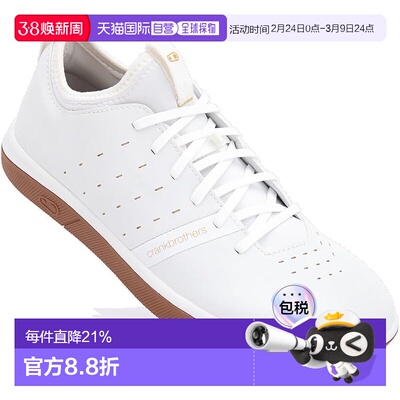 【日本直邮】CRANKBROTHERS Stamp Street Fabio 系带鞋 白色/金