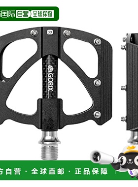【日本直邮】GORIX 自行车踏板 GX-FX472 黑色 自行车通勤 自行车