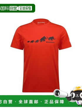 日潮跑腿MAMMUT猛犸象 QD标志印花T恤亚洲人合身1017-02012短袖