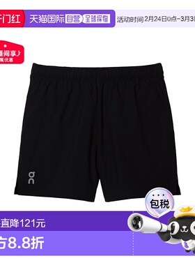 日潮跑腿ON昂跑 男士 Malibu 5 Core 短裤 Black XS 1mf1012运动