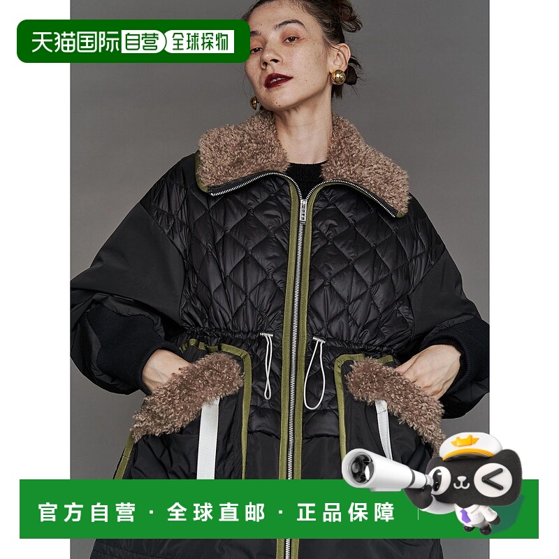 1h可退 日本直邮UN3D. 女士中长款拼接立领外套 522510000101